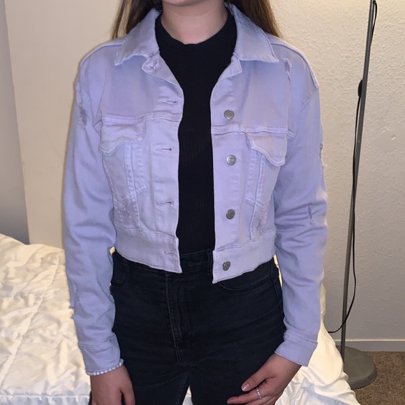 Wild Fable Cropped Denim Jacket Size Small - Picture 1 of 4